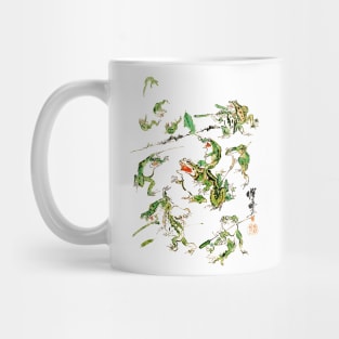 Battle of the frogs Japanese artwork Mug